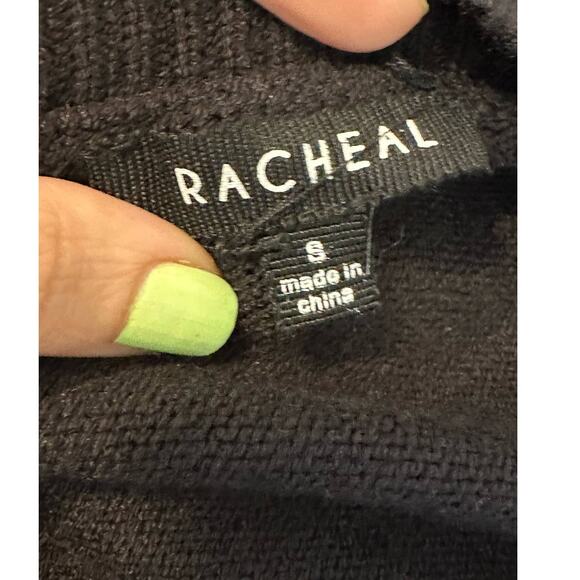 Racheal black crew neck long sequin sleeves sweater size Small - Picture 5 of 11